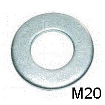 Шайба плоская оцинкованная СВФС DIN125 M20 (1кг)