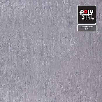Коммерческий гомогенный линолеум Polystyl ALFA STANDARD 103 (2м)