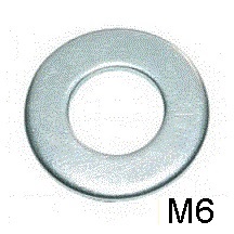 Шайба плоская оцинкованная СВФС DIN125 M6 (1кг)