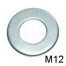 Шайба плоская оцинкованная СВФС DIN125 M12 (1кг)