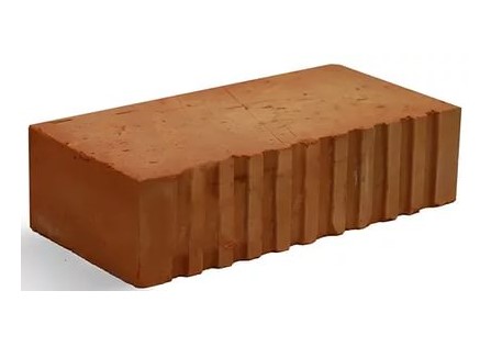 Кирпич строительный полнотелый одинарный М-200 рифленый