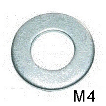 Шайба плоская оцинкованная СВФС DIN125 M4 (1кг)