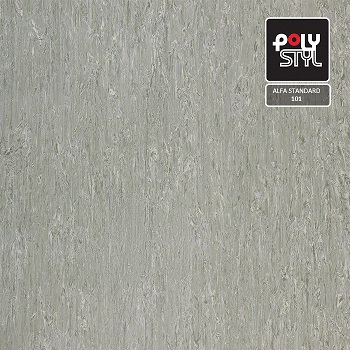 Коммерческий гомогенный линолеум Polystyl ALFA STANDARD 101 (2м)