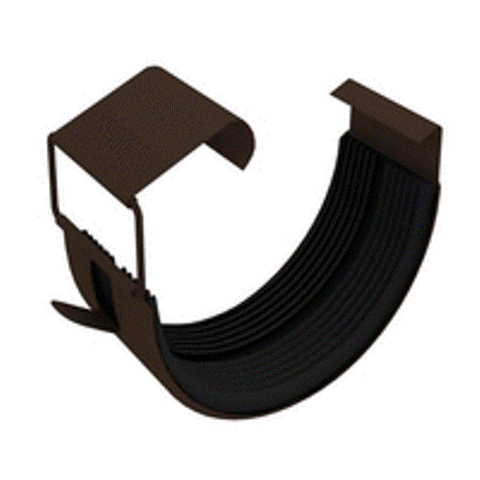 Соединитель желоба металл коричневый D=125мм  Соединитель желоба металл коричневый D=125мм