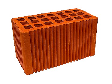 Кирпич строительный щелевой двойной М-150 рифленый