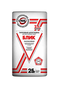 Шпаклевка Unis гипсовая Блик (18кг)