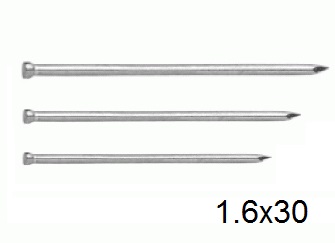 Гвозди финишные оцинкованные СВФС 1,6х30мм (1кг) Гвозди финишные оцинкованные СВФС 1,6х30мм (1кг)