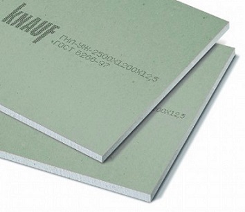 Гипсокартон (ГКЛВ) КНАУФ 3000х1200х12,5мм влагостойкий