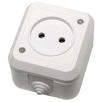 Розетка Makel одноместная п/герм белая (18306)