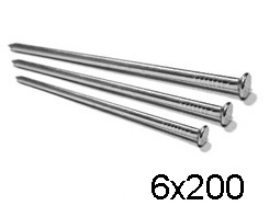 Гвозди стальные строительные 6х200 (5кг) Гвозди стальные строительные 6х200 (5кг)