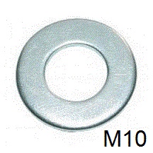 Шайба плоская оцинкованная СВФС DIN125 M10 (1кг)