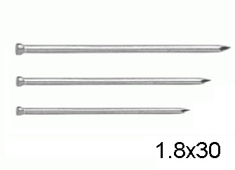 Гвозди финишные оцинкованные СВФС 1,8х30мм (1кг) Гвозди финишные оцинкованные СВФС 1,8х30мм (1кг)